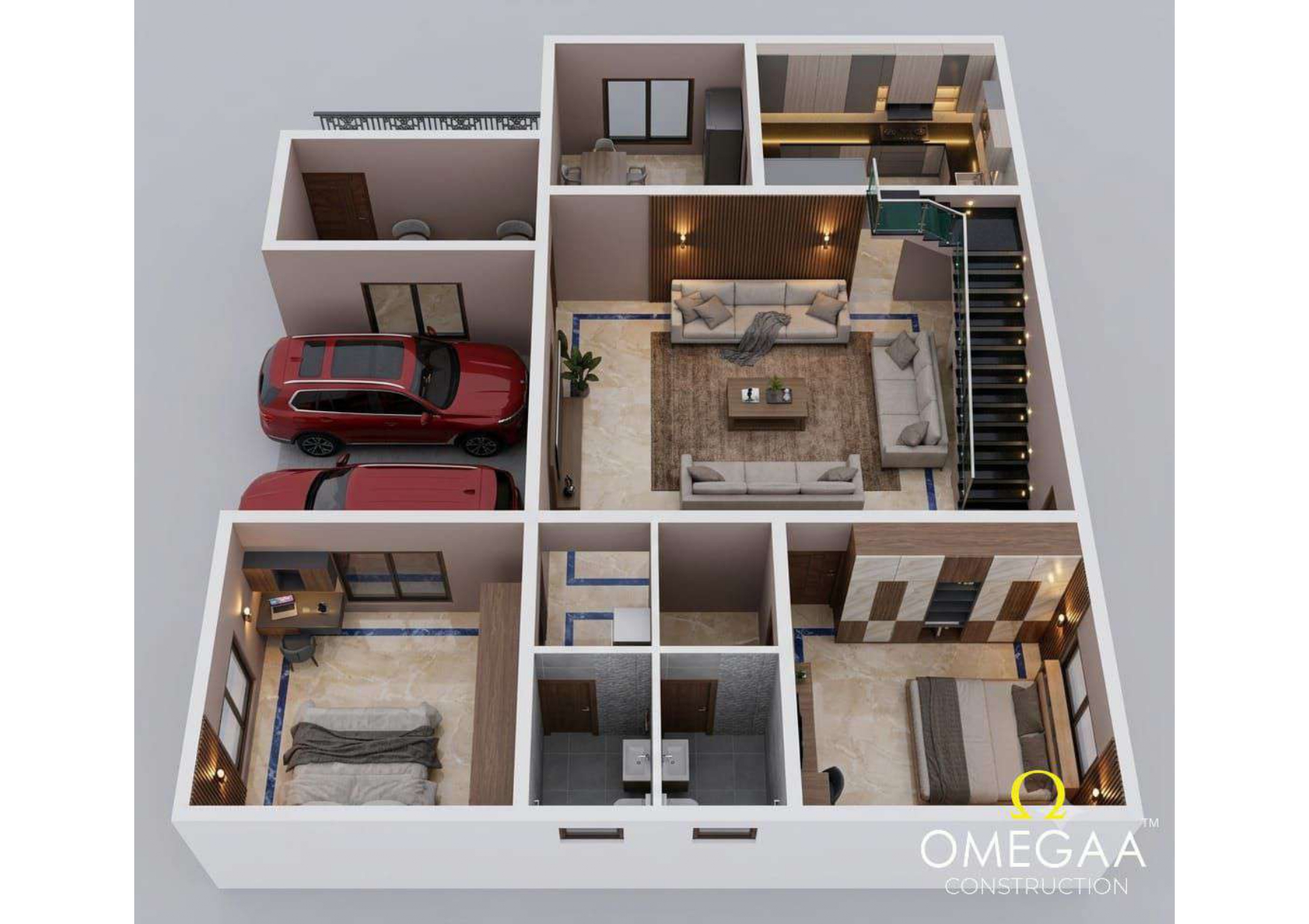 Duplex Top Right View